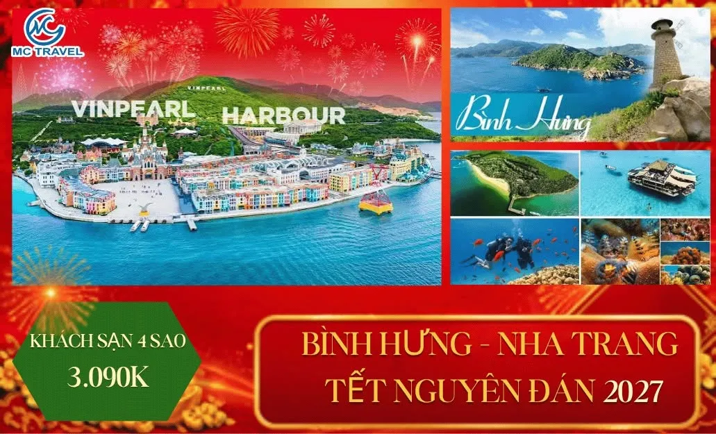 TOUR BÌNH HƯNG - BÃI DÀI - NHA TRANG 3N3Đ TẾT 2027